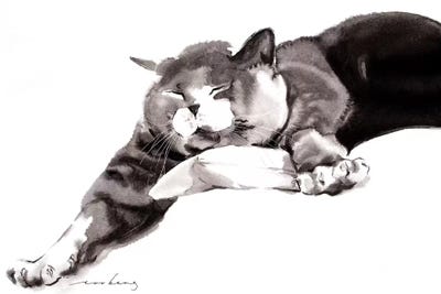 Waking Stretch by Soo Beng Lim framed canvas print