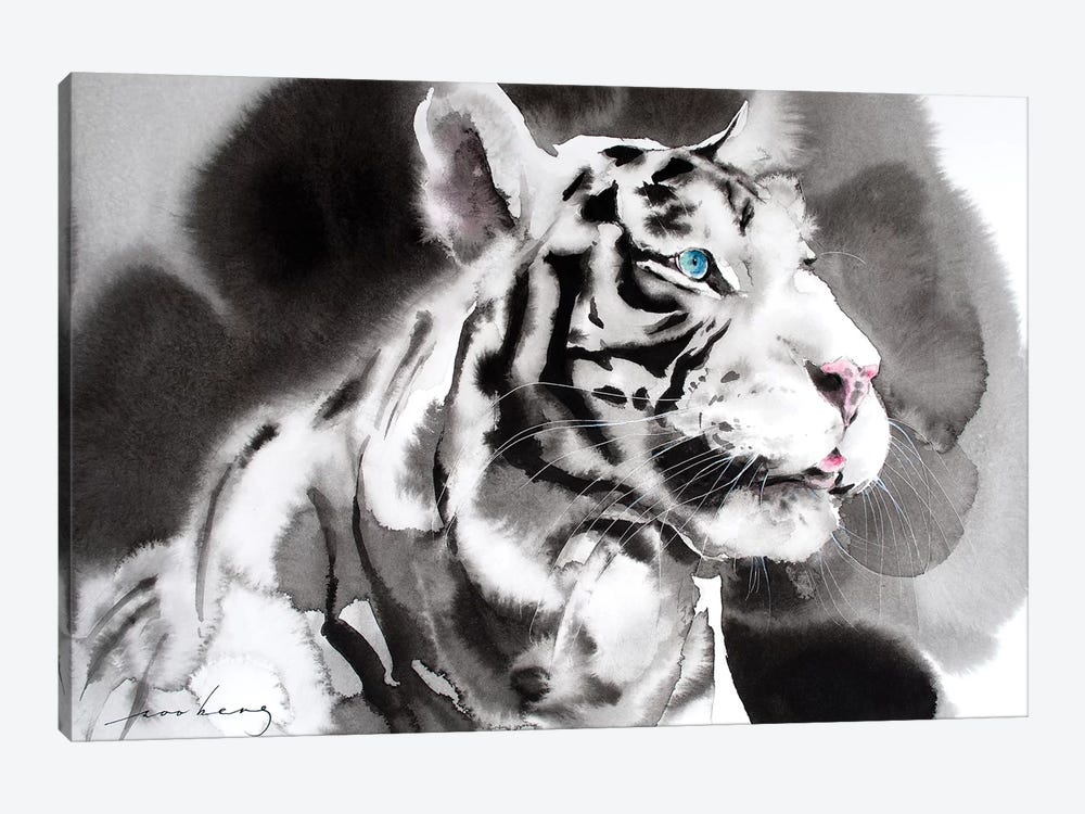 White Tiger I 1-piece Canvas Wall Art
