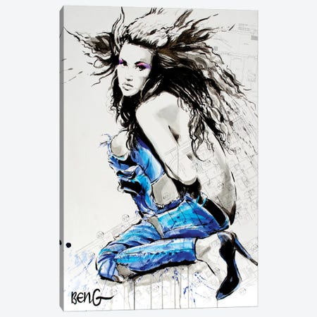 Blue Nude V Canvas Print #LIM10} by Soo Beng Lim Canvas Artwork
