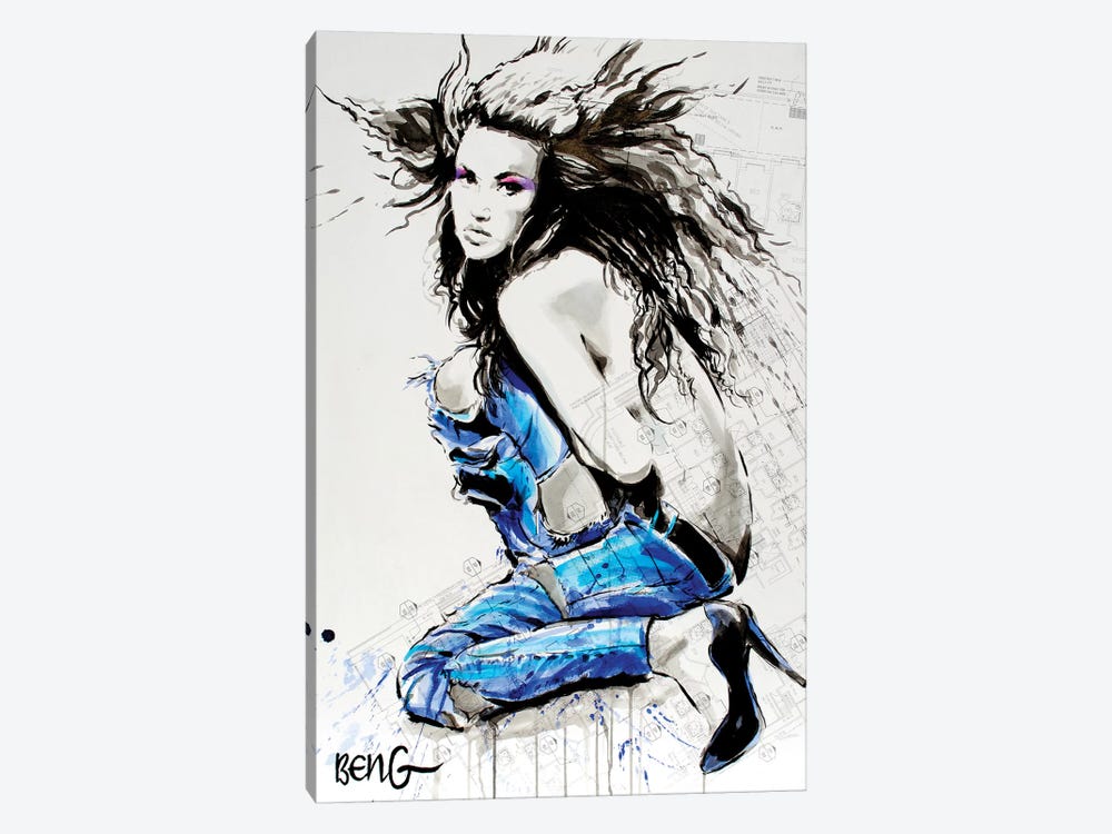 Blue Nude V by Soo Beng Lim 1-piece Canvas Print