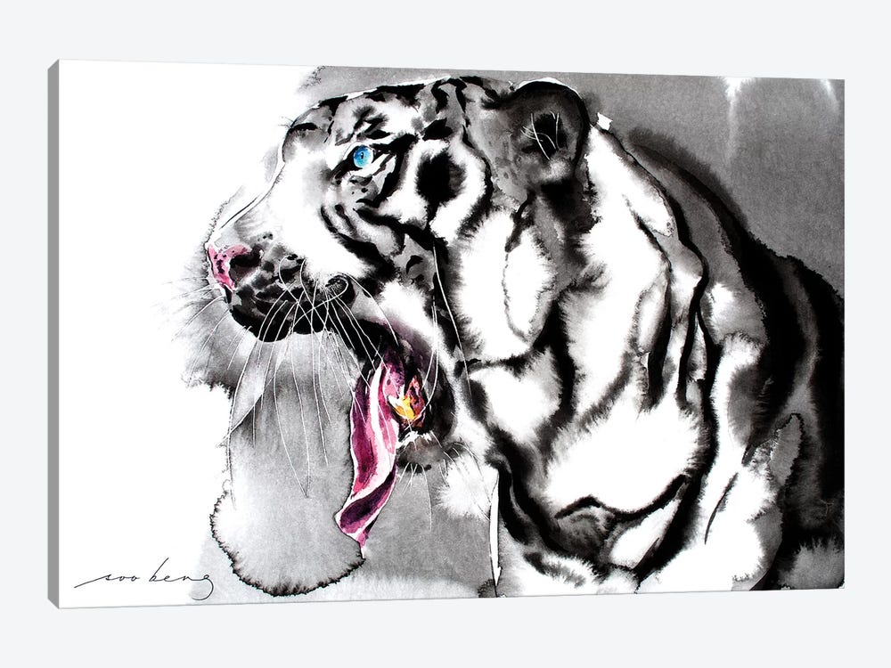 White Tiger II by Soo Beng Lim 1-piece Canvas Art