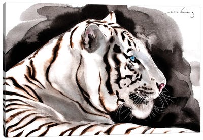 White Tiger IV Canvas Art Print - Soo Beng Lim
