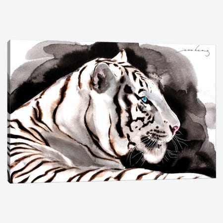 White Tiger IV Canvas Print #LIM111} by Soo Beng Lim Canvas Artwork