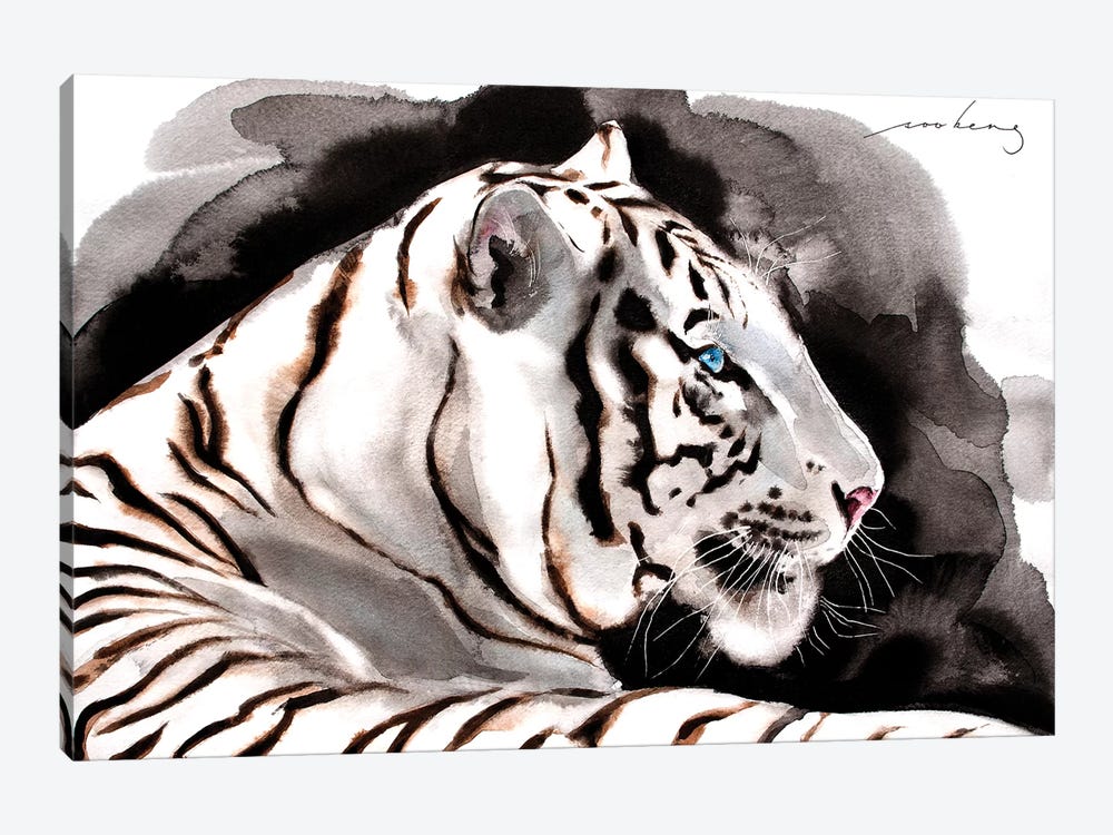 White Tiger IV by Soo Beng Lim 1-piece Canvas Art Print