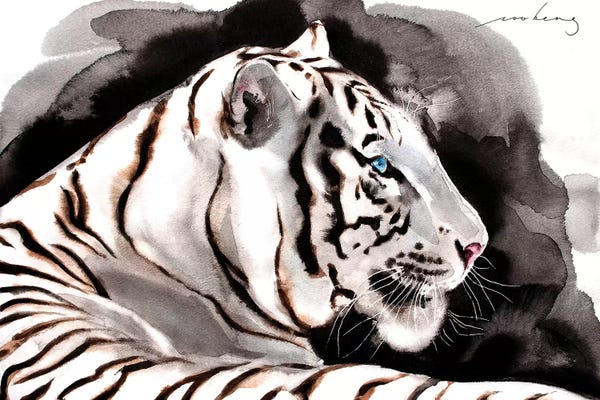 Soo Beng Lim: White Tiger IV by Soo Beng Lim