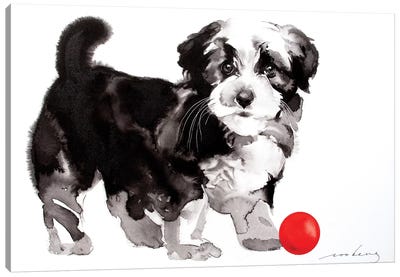 Yang Pup II Canvas Art Print - Puppy Art