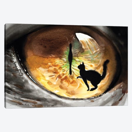 Cat Seen Canvas Print #LIM126} by Soo Beng Lim Canvas Art