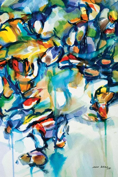 Soo Beng Lim: Boats abstract II by Soo Beng Lim