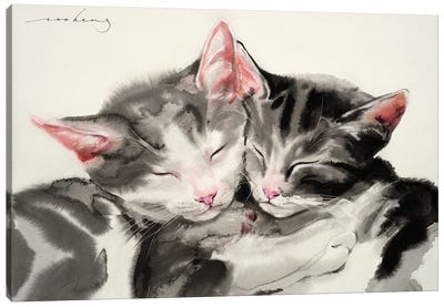 Peaceful Slumber II Canvas Art Print - Kitten Art
