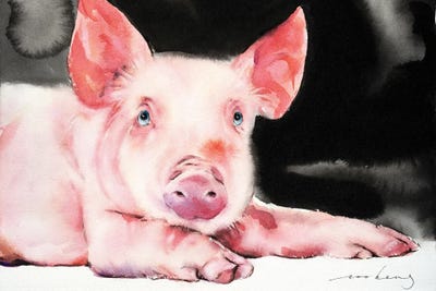 Prosperity Pig V by Soo Beng Lim framed canvas print