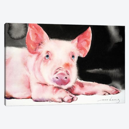 Prosperity Pig V Canvas Print #LIM138} by Soo Beng Lim Canvas Wall Art