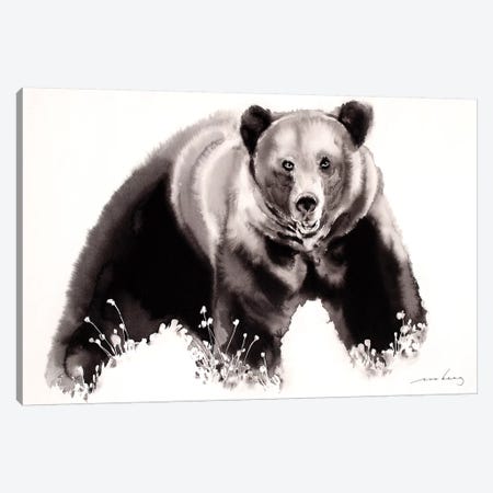 Brown Bear Canvas Print #LIM13} by Soo Beng Lim Canvas Artwork