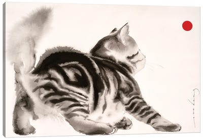 To Catch A Ball II Canvas Art Print - Kitten Art