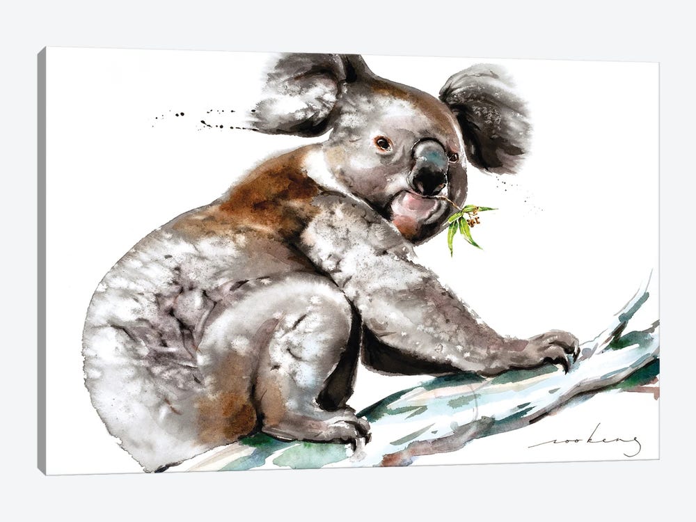 Koala Munch by Soo Beng Lim 1-piece Canvas Print