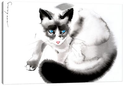 Cat Curiosity II Canvas Art Print - Soo Beng Lim