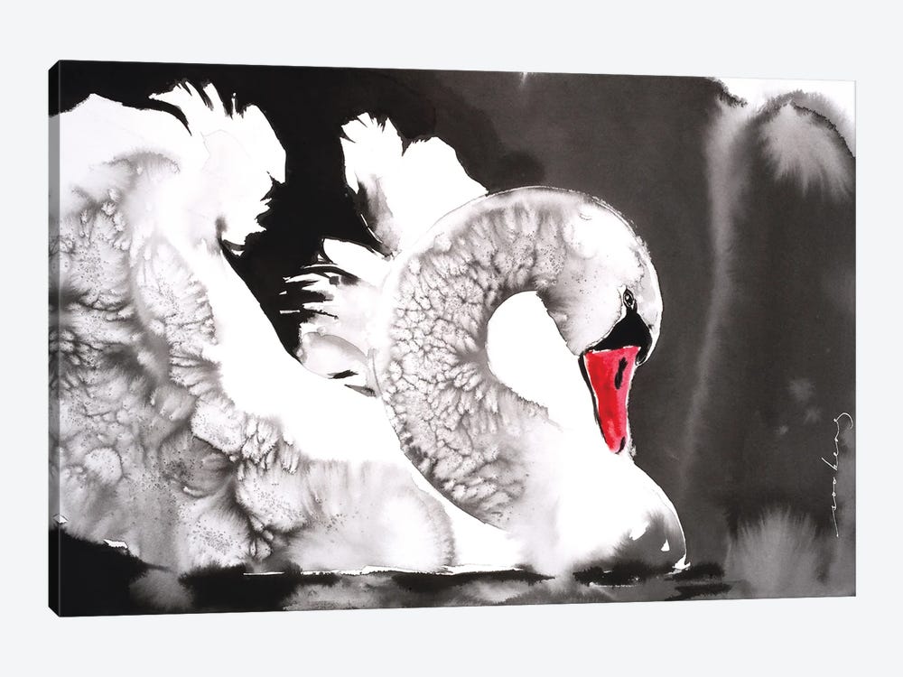 Swan Elegance by Soo Beng Lim 1-piece Canvas Art Print