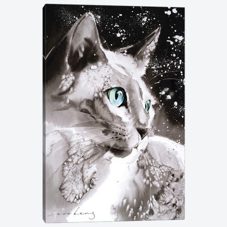 Cool Cat Canvas Print #LIM184} by Soo Beng Lim Canvas Wall Art