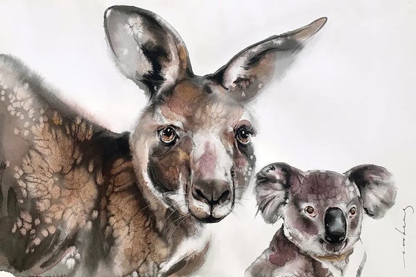 Kangaroos: Aussie Mates by Soo Beng Lim