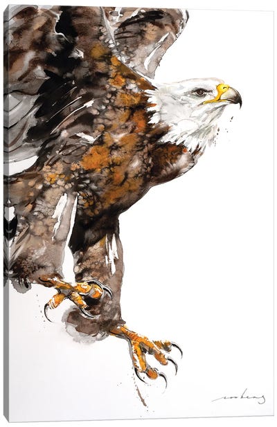 Eagle Power II Canvas Art Print - Eagle Art
