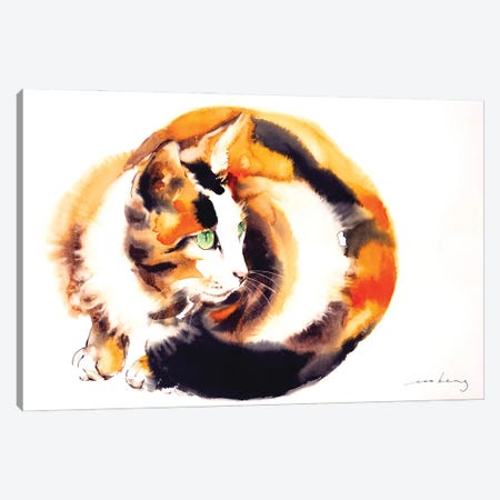 Ginger Cat Canvas Print #LIM205} by Soo Beng Lim Canvas Art Print