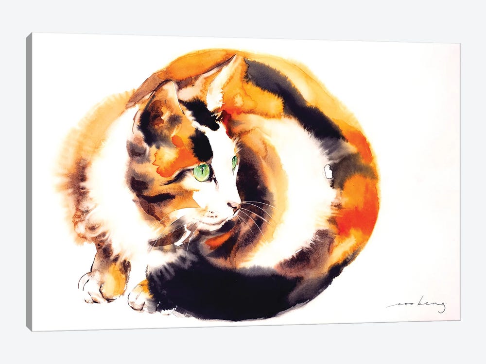 Ginger Cat by Soo Beng Lim 1-piece Canvas Wall Art