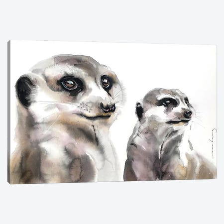 Meerkat Loyalty Canvas Print #LIM210} by Soo Beng Lim Canvas Print
