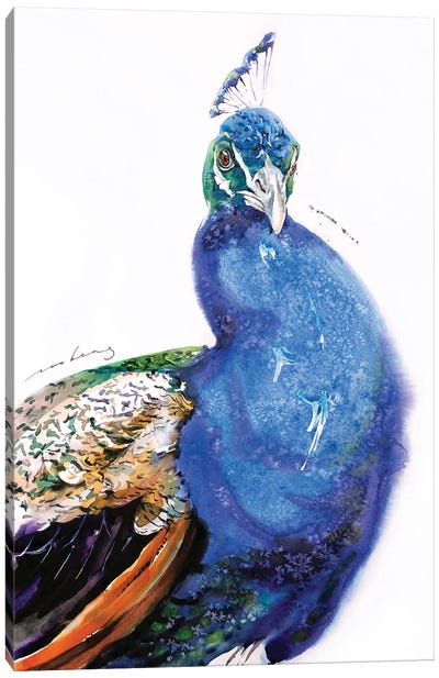 Regal Fowl Canvas Art Print - Indian Décor