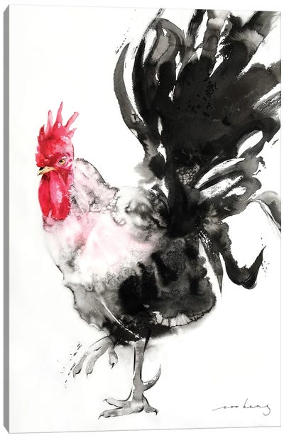 Rooster Flair Canvas Art Print - Soo Beng Lim