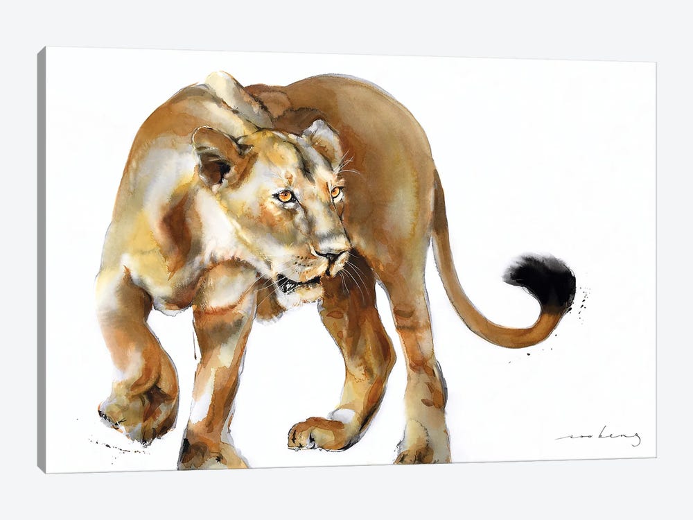 Lion Hunt by Soo Beng Lim 1-piece Art Print