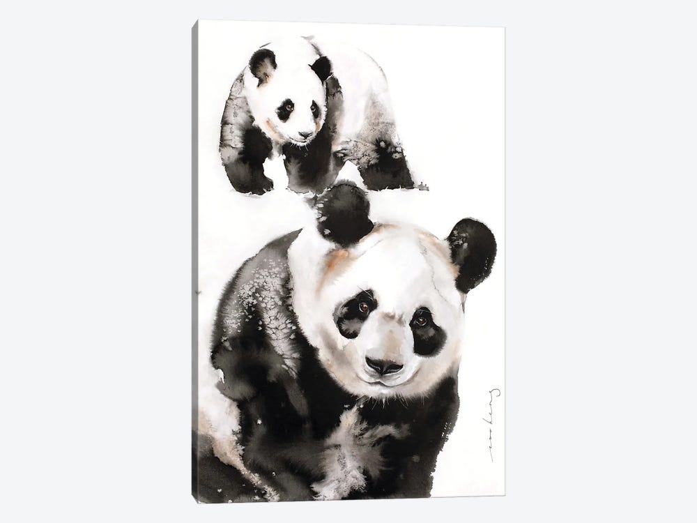 Panda Pair by Soo Beng Lim 1-piece Canvas Print