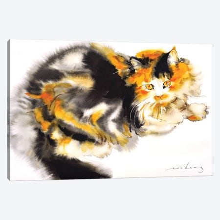 Ginger Cat II Canvas Print #LIM256} by Soo Beng Lim Canvas Artwork