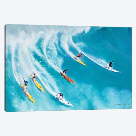 Wave of Surfers Canvas Print #LIM257} by Soo Beng Lim Canvas Artwork