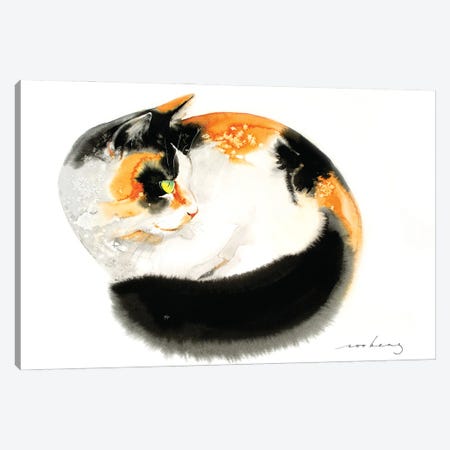 Cosy Cat Canvas Print #LIM269} by Soo Beng Lim Canvas Wall Art