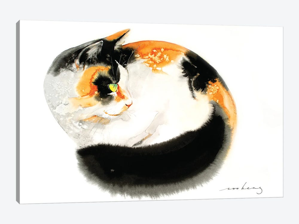 Cosy Cat by Soo Beng Lim 1-piece Canvas Artwork