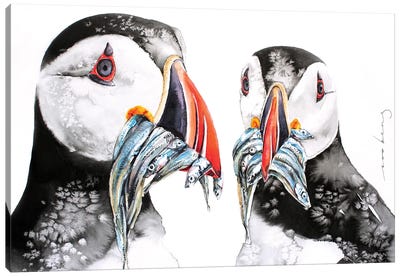 Fishy Bonanza Canvas Art Print - Toucan Art