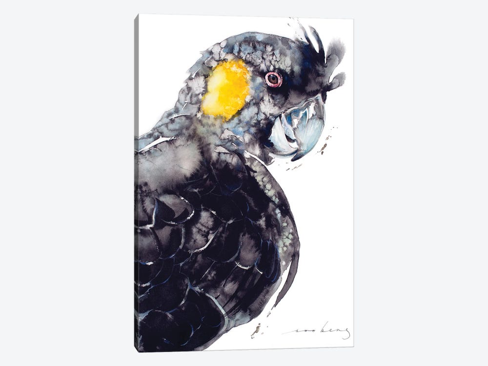 Yellow-Tailed Black Cockatoo by Soo Beng Lim 1-piece Canvas Art Print