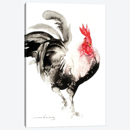 Rooster Strut Canvas Print #LIM298} by Soo Beng Lim Art Print