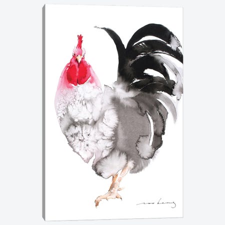 Rooster Charm Canvas Print #LIM299} by Soo Beng Lim Canvas Art Print
