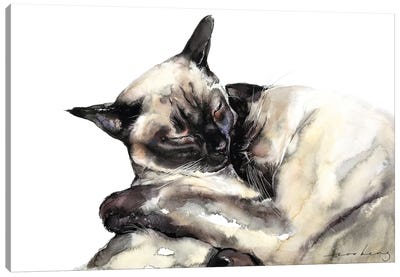 Commission For Debbie Canvas Art Print - Siamese Cat Art