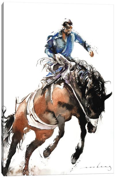 Brumby Ride Canvas Art Print - Cowboy & Cowgirl Art