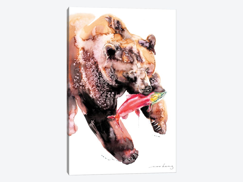 Beary Good Catch by Soo Beng Lim 1-piece Art Print