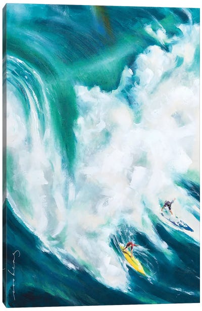 Xtreme Surfing Canvas Art Print - Ocean Blues