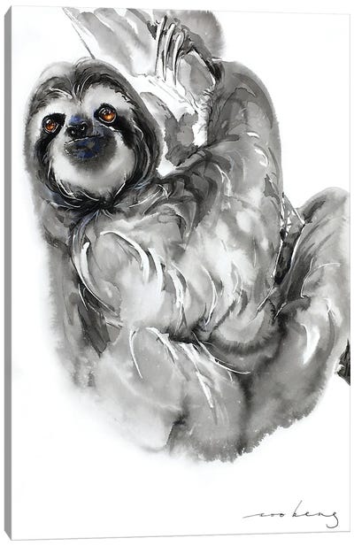 Sloth II Canvas Art Print - Sloth Art