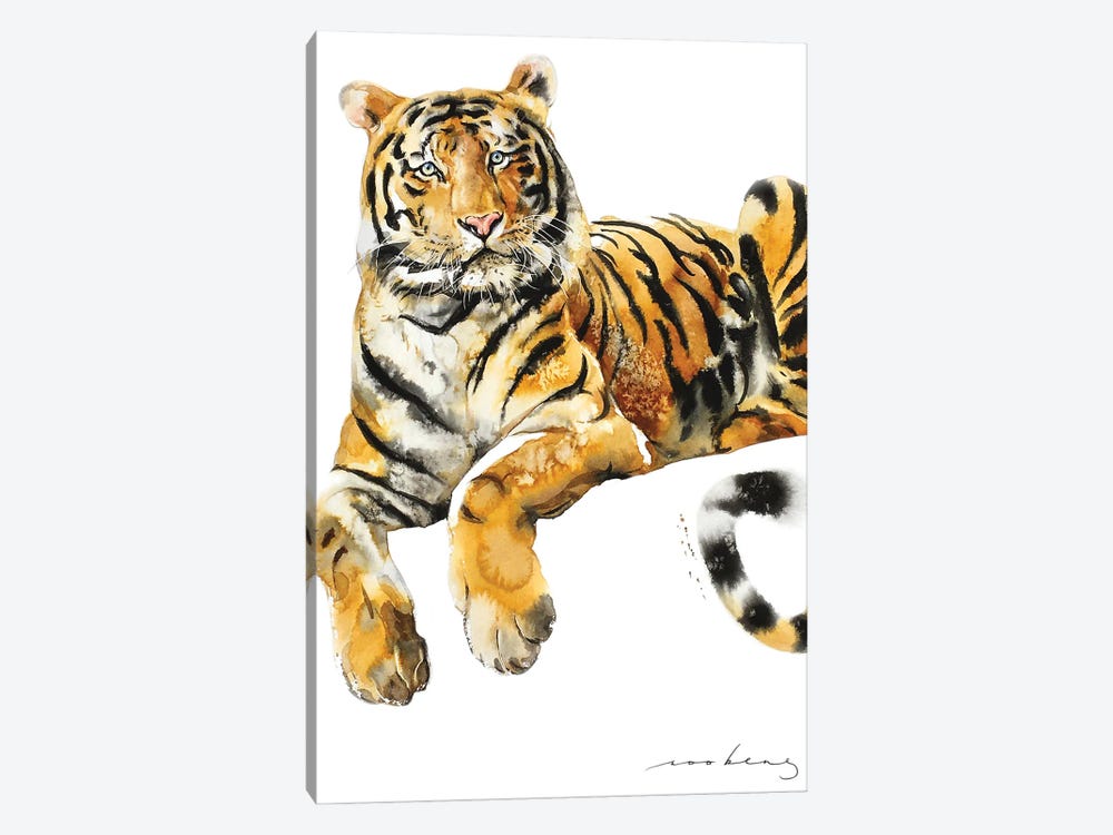 Resting Tiger by Soo Beng Lim 1-piece Canvas Print