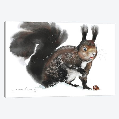 Nuts About Squirrel Canvas Print #LIM322} by Soo Beng Lim Canvas Print