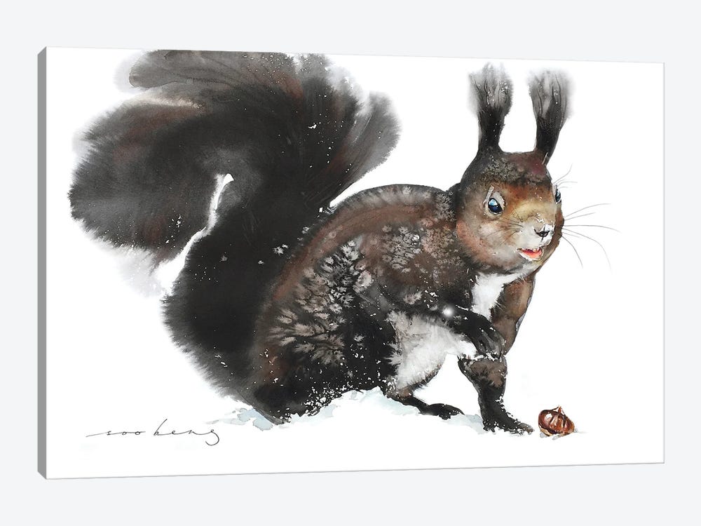 Nuts About Squirrel by Soo Beng Lim 1-piece Canvas Wall Art