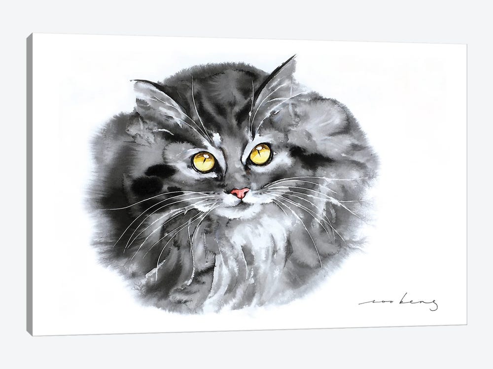 Kitty Eyes by Soo Beng Lim 1-piece Canvas Art Print