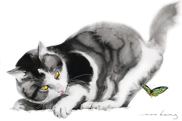 Tuxedo Cats: Delicate Distraction by Soo Beng Lim