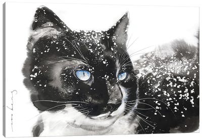 Cat Nuzzler Canvas Art Print - Soo Beng Lim