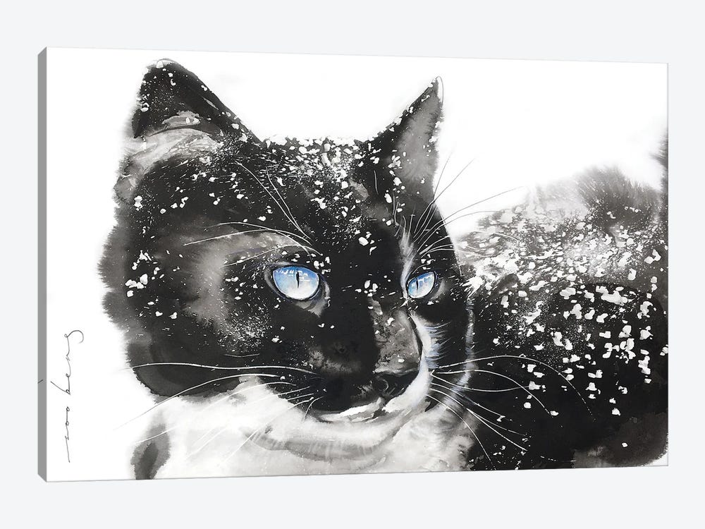 Cat Nuzzler by Soo Beng Lim 1-piece Canvas Artwork